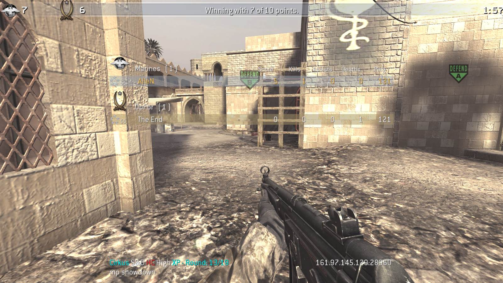 AlleN, mp_showdown, Cirkus S&D HC High XP - Round: 5/19